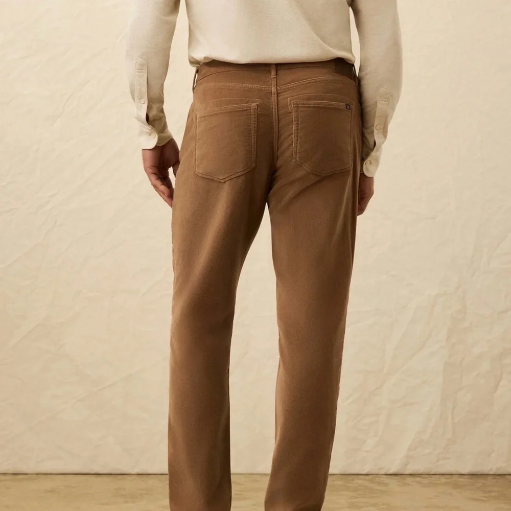 Fakery Stretch Terry Corduroy 5-Pocket Pant - Maple Brown SZ 33